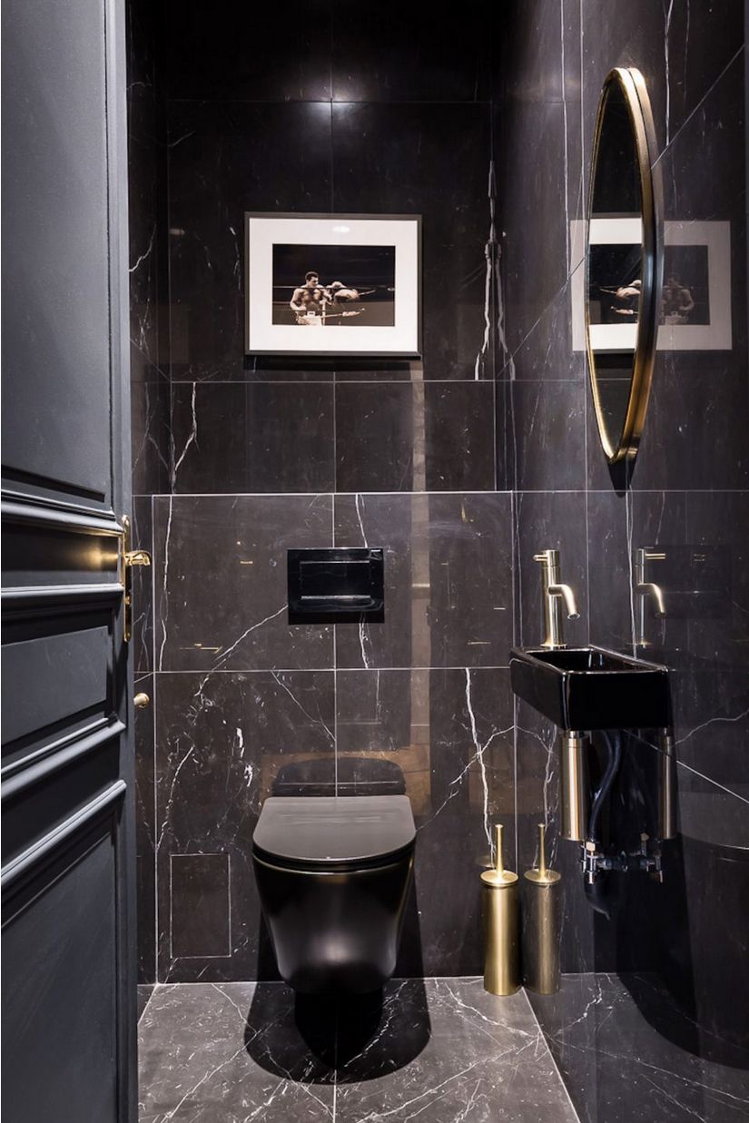 black marble bathroom floor tile ideas