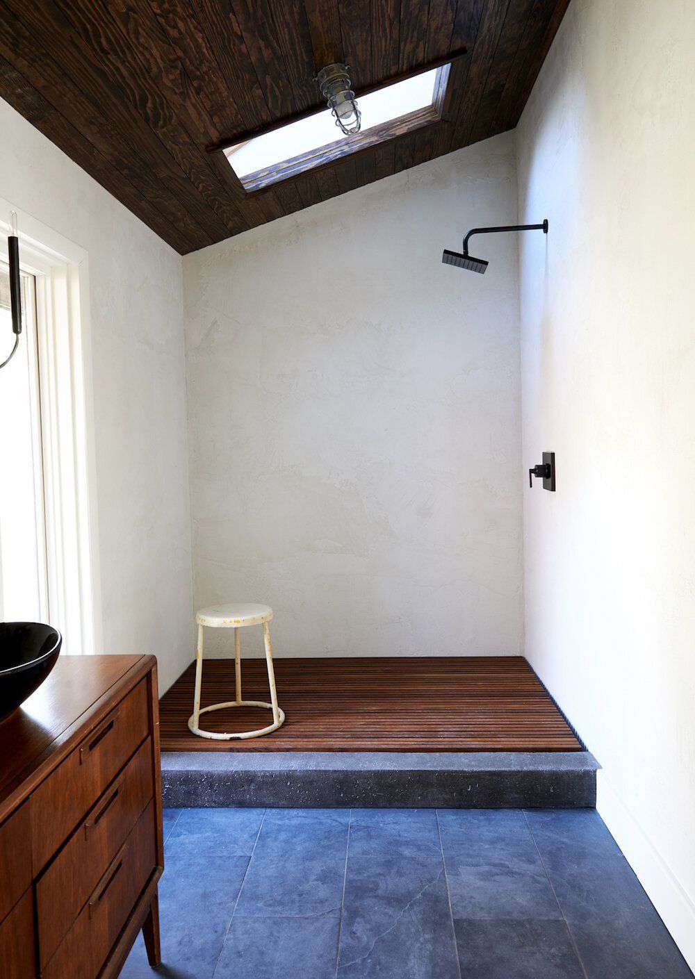 midcentury modern bathroom floor tile ideas