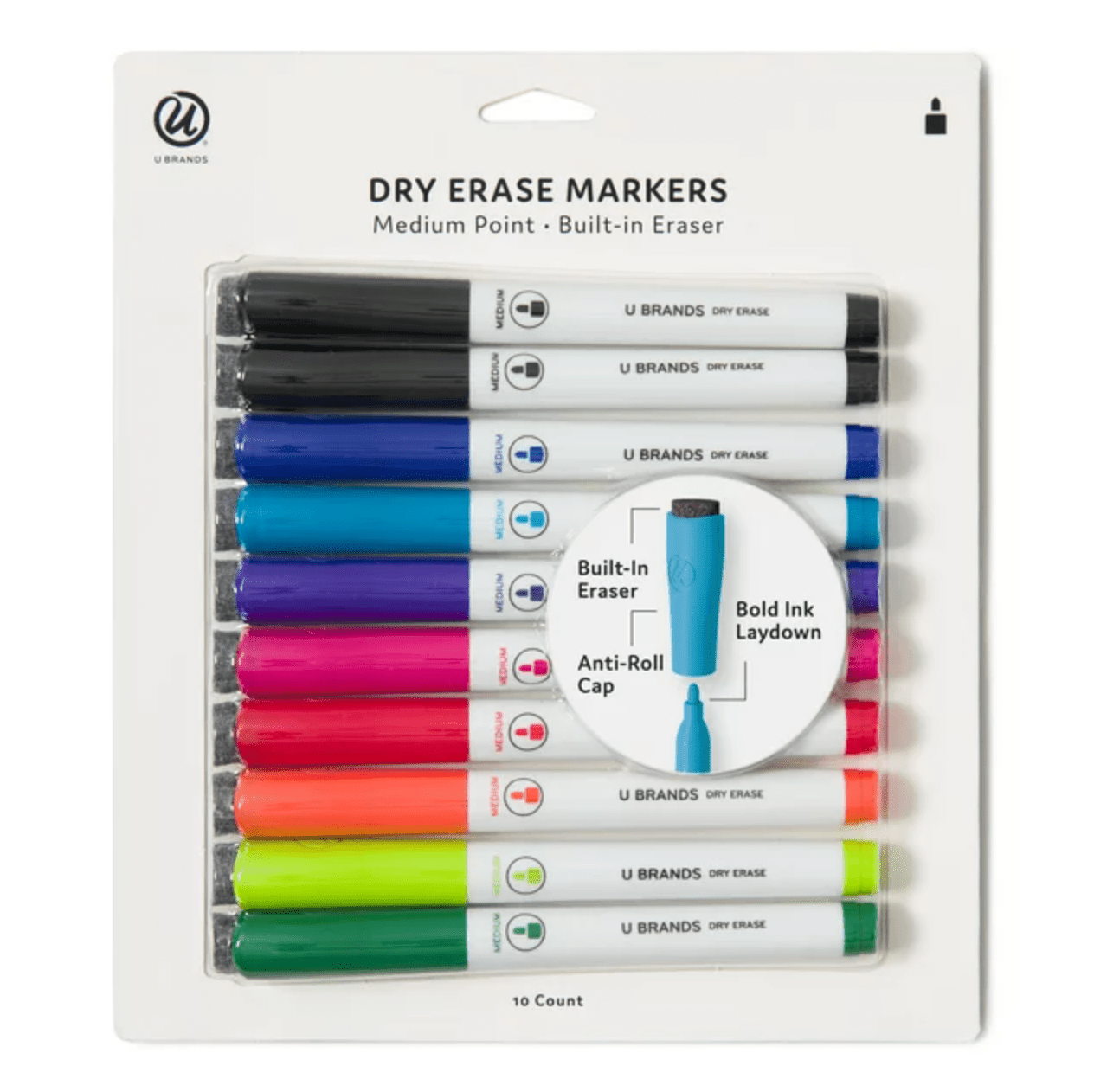 pacote de marcadores coloridos para apagar a seco