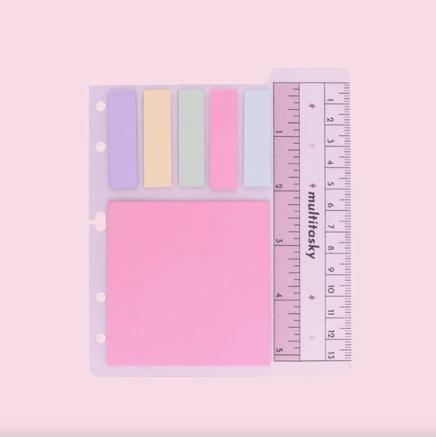 ruler and stick note insert