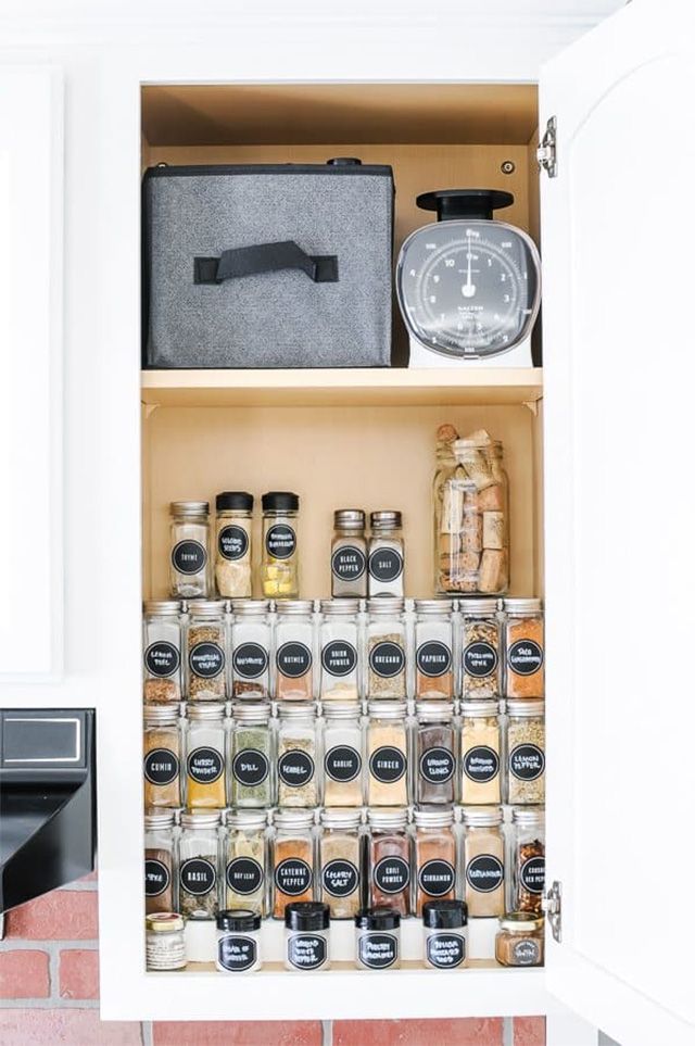 A tiered DIY spice rack