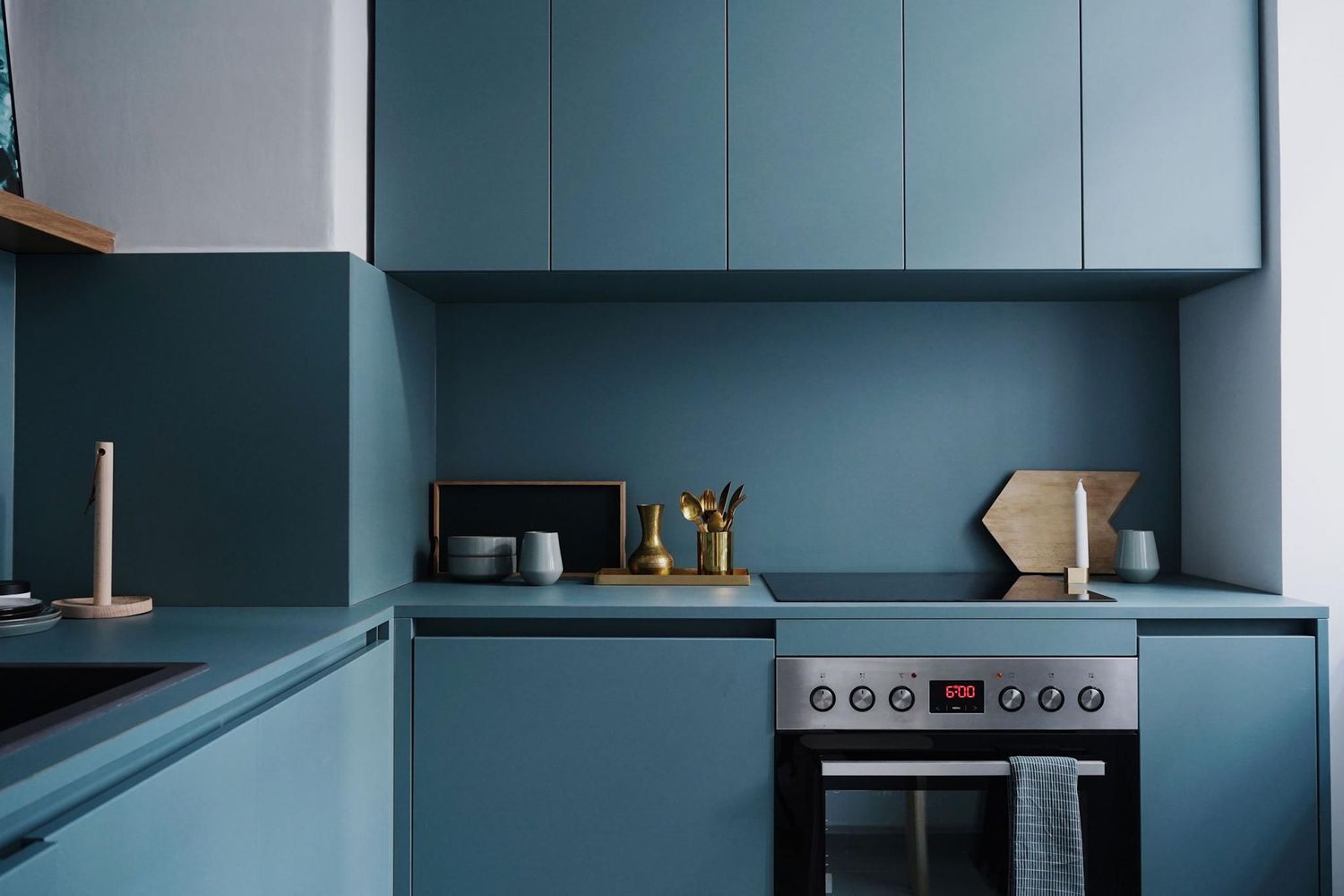 blaue küche umgestaltungsideen