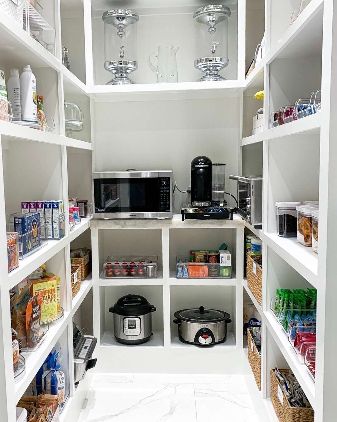 Walk-In Pantry with Outlets for Appliances