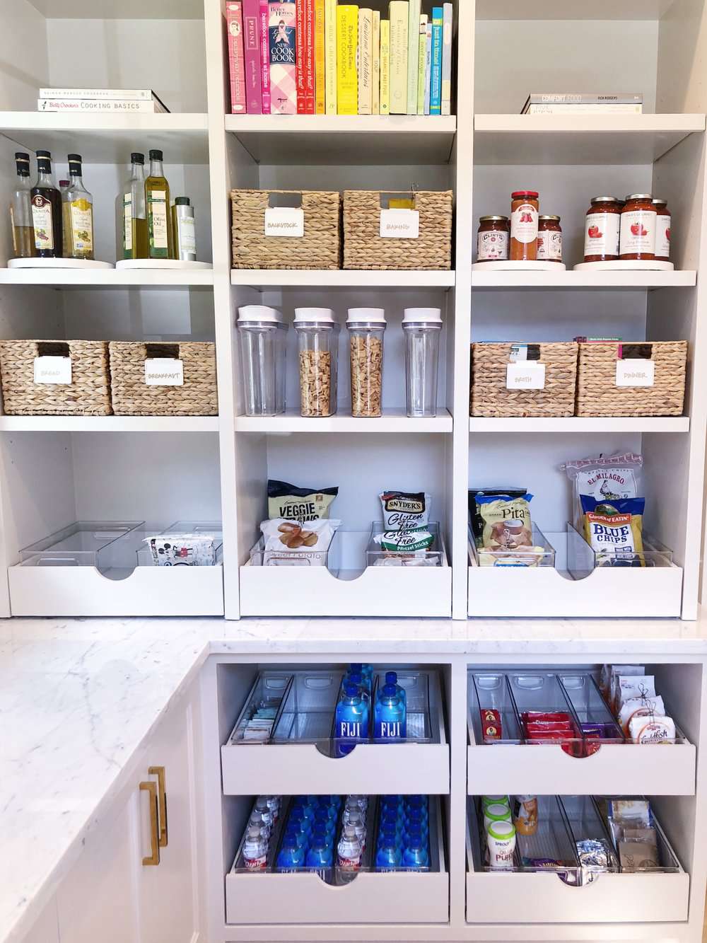 Pull Out Shelves in Walk-In Pantry