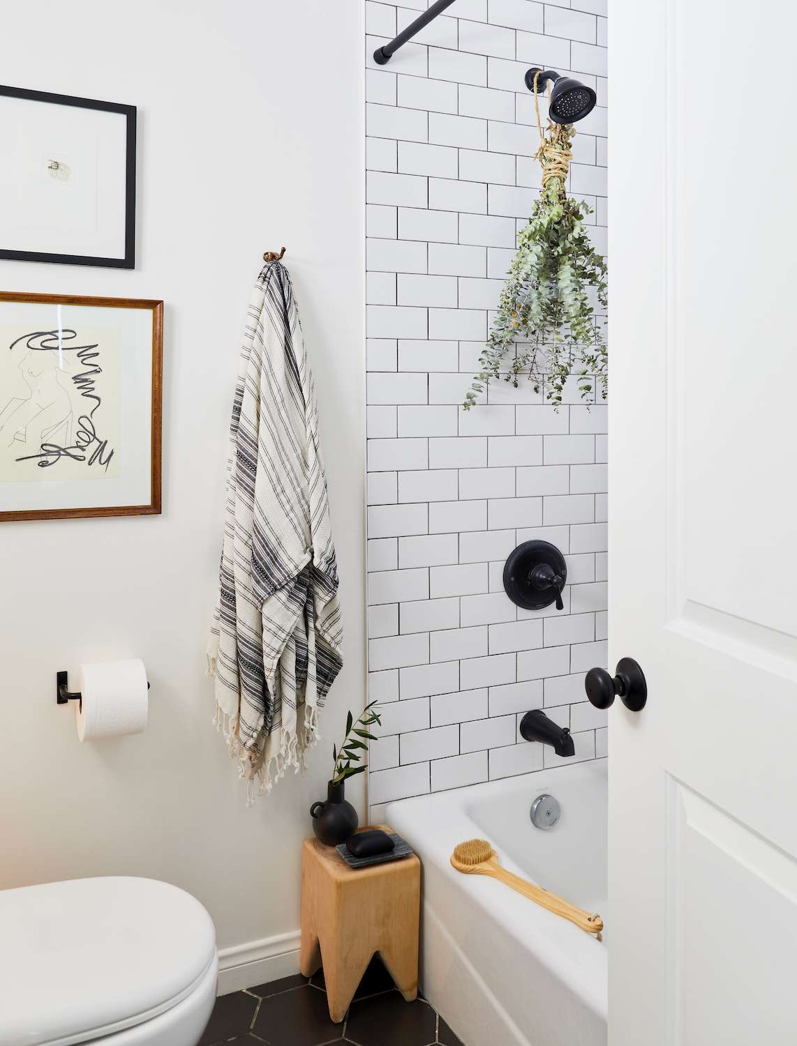 ideas de azulejos de baño de metro blanco