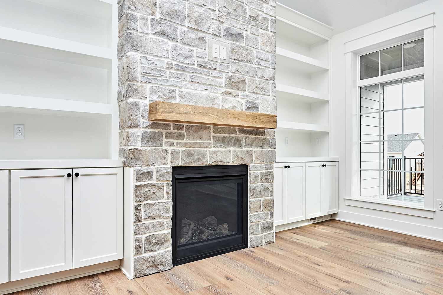 How to whitewash a stone fireplace