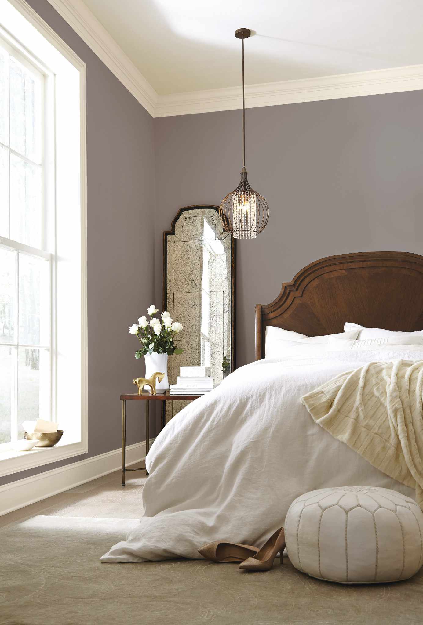 Poised Taupe used in a bedroom